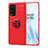 Funda Silicona Carcasa Ultrafina Goma con Magnetico Anillo de dedo Soporte SD1 para OnePlus 9 Pro 5G Rojo