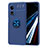 Funda Silicona Carcasa Ultrafina Goma con Magnetico Anillo de dedo Soporte SD1 para Oppo A58 4G Azul
