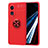 Funda Silicona Carcasa Ultrafina Goma con Magnetico Anillo de dedo Soporte SD1 para Oppo A78 4G Rojo