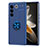 Funda Silicona Carcasa Ultrafina Goma con Magnetico Anillo de dedo Soporte SD1 para Vivo V27 Pro 5G Azul