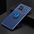 Funda Silicona Carcasa Ultrafina Goma con Magnetico Anillo de dedo Soporte SD1 para Vivo X80 5G Azul