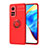 Funda Silicona Carcasa Ultrafina Goma con Magnetico Anillo de dedo Soporte SD1 para Xiaomi Mi 10T 5G Rojo