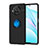 Funda Silicona Carcasa Ultrafina Goma con Magnetico Anillo de dedo Soporte SD1 para Xiaomi Mi 10T Lite 5G Azul y Negro