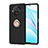 Funda Silicona Carcasa Ultrafina Goma con Magnetico Anillo de dedo Soporte SD1 para Xiaomi Mi 10T Lite 5G Oro y Negro