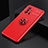 Funda Silicona Carcasa Ultrafina Goma con Magnetico Anillo de dedo Soporte SD1 para Xiaomi Mi 11T 5G Rojo