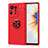 Funda Silicona Carcasa Ultrafina Goma con Magnetico Anillo de dedo Soporte SD1 para Xiaomi Mi Mix 4 5G Rojo