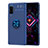 Funda Silicona Carcasa Ultrafina Goma con Magnetico Anillo de dedo Soporte SD1 para Xiaomi Poco F3 GT 5G Azul