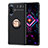 Funda Silicona Carcasa Ultrafina Goma con Magnetico Anillo de dedo Soporte SD1 para Xiaomi Poco F3 GT 5G Oro y Negro