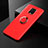 Funda Silicona Carcasa Ultrafina Goma con Magnetico Anillo de dedo Soporte SD1 para Xiaomi Poco M2 Pro Rojo