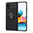 Funda Silicona Carcasa Ultrafina Goma con Magnetico Anillo de dedo Soporte SD1 para Xiaomi Poco M5S Negro