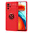 Funda Silicona Carcasa Ultrafina Goma con Magnetico Anillo de dedo Soporte SD1 para Xiaomi Poco X3 GT 5G Rojo