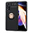 Funda Silicona Carcasa Ultrafina Goma con Magnetico Anillo de dedo Soporte SD1 para Xiaomi Poco X4 NFC Oro y Negro