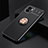 Funda Silicona Carcasa Ultrafina Goma con Magnetico Anillo de dedo Soporte SD1 para Xiaomi Redmi A2 Plus Oro y Negro