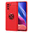 Funda Silicona Carcasa Ultrafina Goma con Magnetico Anillo de dedo Soporte SD1 para Xiaomi Redmi K40 Pro+ Plus 5G Rojo