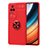 Funda Silicona Carcasa Ultrafina Goma con Magnetico Anillo de dedo Soporte SD1 para Xiaomi Redmi K40S 5G Rojo