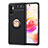 Funda Silicona Carcasa Ultrafina Goma con Magnetico Anillo de dedo Soporte SD1 para Xiaomi Redmi Note 10T 5G Oro y Negro