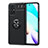 Funda Silicona Carcasa Ultrafina Goma con Magnetico Anillo de dedo Soporte SD1 para Xiaomi Redmi Note 11 4G (2021) Negro
