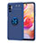 Funda Silicona Carcasa Ultrafina Goma con Magnetico Anillo de dedo Soporte SD1 para Xiaomi Redmi Note 11 SE 5G Azul