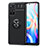 Funda Silicona Carcasa Ultrafina Goma con Magnetico Anillo de dedo Soporte SD1 para Xiaomi Redmi Note 11S 5G Negro