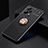 Funda Silicona Carcasa Ultrafina Goma con Magnetico Anillo de dedo Soporte SD1 para Xiaomi Redmi Note 12 Pro+ Plus 5G Oro y Negro