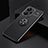 Funda Silicona Carcasa Ultrafina Goma con Magnetico Anillo de dedo Soporte SD1 para Xiaomi Redmi Note 13 Pro+ Plus 5G Negro