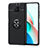 Funda Silicona Carcasa Ultrafina Goma con Magnetico Anillo de dedo Soporte SD1 para Xiaomi Redmi Note 9T 5G Negro