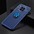 Funda Silicona Carcasa Ultrafina Goma con Magnetico Anillo de dedo Soporte SD2 para Huawei Nova 8i Azul