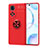 Funda Silicona Carcasa Ultrafina Goma con Magnetico Anillo de dedo Soporte SD2 para Huawei Nova 9 Rojo