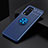 Funda Silicona Carcasa Ultrafina Goma con Magnetico Anillo de dedo Soporte SD2 para OnePlus 9 Pro 5G Azul