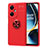 Funda Silicona Carcasa Ultrafina Goma con Magnetico Anillo de dedo Soporte SD2 para OnePlus Nord CE 3 Lite 5G Rojo