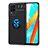 Funda Silicona Carcasa Ultrafina Goma con Magnetico Anillo de dedo Soporte SD2 para Realme 8s 5G Azul y Negro