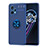 Funda Silicona Carcasa Ultrafina Goma con Magnetico Anillo de dedo Soporte SD2 para Realme 9 Pro+ Plus 5G Azul