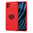 Funda Silicona Carcasa Ultrafina Goma con Magnetico Anillo de dedo Soporte SD2 para Realme Narzo 50 4G Rojo