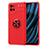 Funda Silicona Carcasa Ultrafina Goma con Magnetico Anillo de dedo Soporte SD2 para Realme V11 5G Rojo