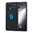 Funda Silicona Carcasa Ultrafina Goma con Magnetico Anillo de dedo Soporte SD2 para Vivo X70 5G Azul y Negro