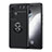 Funda Silicona Carcasa Ultrafina Goma con Magnetico Anillo de dedo Soporte SD2 para Vivo X70 5G Negro