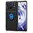 Funda Silicona Carcasa Ultrafina Goma con Magnetico Anillo de dedo Soporte SD2 para Vivo X80 5G Azul y Negro