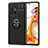 Funda Silicona Carcasa Ultrafina Goma con Magnetico Anillo de dedo Soporte SD2 para Xiaomi Mi 11T 5G Negro
