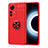 Funda Silicona Carcasa Ultrafina Goma con Magnetico Anillo de dedo Soporte SD2 para Xiaomi Mi 12T 5G Rojo