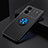Funda Silicona Carcasa Ultrafina Goma con Magnetico Anillo de dedo Soporte SD2 para Xiaomi Poco M4 5G Azul y Negro
