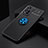 Funda Silicona Carcasa Ultrafina Goma con Magnetico Anillo de dedo Soporte SD2 para Xiaomi Poco X4 NFC Azul y Negro