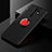 Funda Silicona Carcasa Ultrafina Goma con Magnetico Anillo de dedo Soporte SD2 para Xiaomi Redmi 9 Prime India Rojo y Negro