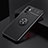 Funda Silicona Carcasa Ultrafina Goma con Magnetico Anillo de dedo Soporte SD2 para Xiaomi Redmi Note 10T 5G Negro