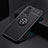 Funda Silicona Carcasa Ultrafina Goma con Magnetico Anillo de dedo Soporte SD2 para Xiaomi Redmi Note 11 4G (2021) Negro