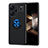 Funda Silicona Carcasa Ultrafina Goma con Magnetico Anillo de dedo Soporte SD2 para Xiaomi Redmi Note 13 Pro+ Plus 5G Azul y Negro