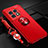Funda Silicona Carcasa Ultrafina Goma con Magnetico Anillo de dedo Soporte SD3 para OnePlus 11R 5G Rojo