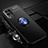 Funda Silicona Carcasa Ultrafina Goma con Magnetico Anillo de dedo Soporte SD3 para Realme Q3 5G Azul y Negro