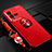 Funda Silicona Carcasa Ultrafina Goma con Magnetico Anillo de dedo Soporte SD3 para Vivo iQOO 10 Pro 5G Rojo