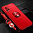 Funda Silicona Carcasa Ultrafina Goma con Magnetico Anillo de dedo Soporte SD3 para Vivo iQOO 7 Legend 5G Rojo