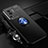 Funda Silicona Carcasa Ultrafina Goma con Magnetico Anillo de dedo Soporte SD3 para Vivo iQOO Neo7 5G Azul y Negro